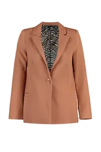 TRENDYOLMİLLA Camel Regular Lining Detailed Weaving Blazer Jacket - Image 8