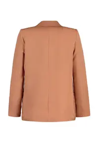 TRENDYOLMİLLA Camel Regular Lining Detailed Weaving Blazer Jacket - Image 9