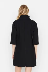 TRENDYOLMİLLA Black Turtleneck shift/Plain Mini Thessaloniki Long Sleeve Knitting Dress - Image 6