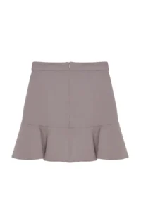 TRENDYOLMiLLA Gray Skirt Ucu with flywheel Mini Weaving Skirt - Image 7