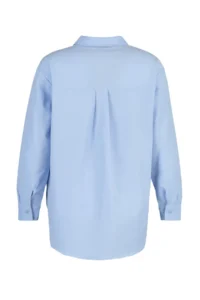 TRENDYOLMİLLA Mavi Loose Fit Cotton Weaving Shirt - Image 13