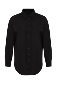 TRENDYOLMİLLA Black Tek with pocket Boyfriend/Wide Pattern Cotton Weaving Shirt - Image 11
