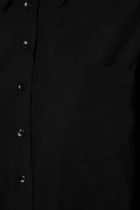 TRENDYOLMİLLA Black Tek with pocket Boyfriend/Wide Pattern Cotton Weaving Shirt - Image 12