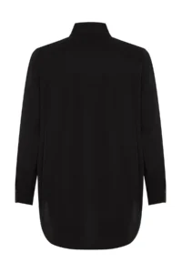 TRENDYOLMİLLA Black Tek with pocket Boyfriend/Wide Pattern Cotton Weaving Shirt - Image 13