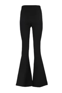 TRENDYOLMİLLA Black Flare flared leg High Waist Bootcut Weaving Dress Pants - Image 13