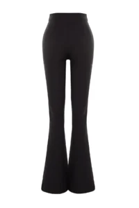 TRENDYOLMİLLA Black flared leg Flare Bootcut Weaving Dress Pants - Image 7
