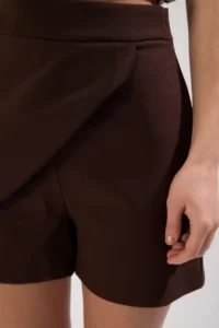 TRENDYOLMiLLA Bitter Coffee Double breasted Weaving Shorts Skirt - Image 4