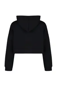 TRENDYOLMİLLA Black Basic Zippered Hooded Crop Thick Fleece Lined Knitting Sweatshirt - Image 8