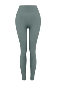 TRENDYOLMİLLA Khaki seamless/Seamless Full Size Knitting Sports Leggings - Image 10