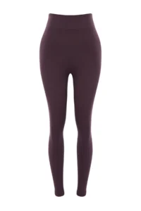 TRENDYOLMİLLA Plum seamless/Seamless Full Size Knitting Sports Leggings - Image 7