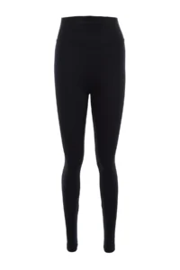 TRENDYOLMİLLA Navy Blue Shaping Elastic Waist High Waist Knitting Leggings - Image 10