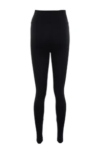 TRENDYOLMİLLA Navy Blue Shaping Elastic Waist High Waist Knitting Leggings - Image 9
