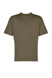 TRENDYOLMİLLA Dark Khaki 100% Cotton Basic Regular/Normal Pattern Dog collar Knitting T-Shirt - Image 6
