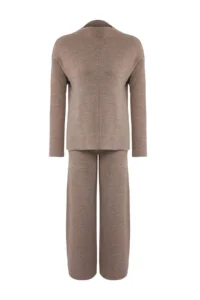 TRENDYOLMiLLA Mink Dog collar Knitwear Top and Bottom Set - Image 6