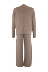TRENDYOLMiLLA Mink Dog collar Knitwear Top and Bottom Set - Image 7