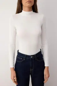 TRENDYOLMİLLA Ecru Dog collar snaps Knitting Bodysuit .D.0008 - Image 3