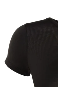 TRENDYOLMİLLA Black Crop Lightly Supported Soft textured Crew Neck Knitting Sports Top/Blouse - Image 3