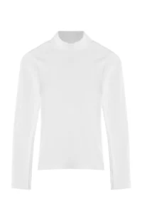 TRENDYOLMİLLA Ecru Fitted Dog collar Long Sleeve Ribbed Flexible Knitting Middle Blouse - Image 6