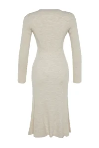 TRENDYOLMİLLA Stone Midi Knitwear Crew Neck Dress - Image 8