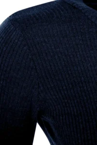 TRENDYOLMİLLA Navy Blue Midi Knitwear Crew Neck Dress - Image 5