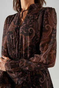 TRENDYOLMİLLA Multicolored Barbell Neck Boho Siphon Flight Flight Weaving Winter Dress - Image 4
