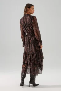 TRENDYOLMİLLA Multicolored Barbell Neck Boho Siphon Flight Flight Weaving Winter Dress - Image 5