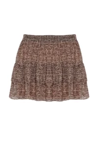 TRENDYOLMiLLA Dark Brown Lined with flywheel Siphon Leopard Patterned Mini Weaving Skirt - Image 6