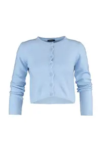 TRENDYOLMİLLA Mavi Crop Soft textured Blouse-Cardigan Knitwear Set - Image 6