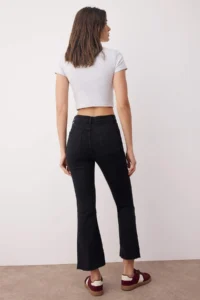 TRENDYOLMİLLA Anthracite High Waist Crop Middle Flexible Flare Bilek Size comfort/Flexible jeans - Image 4