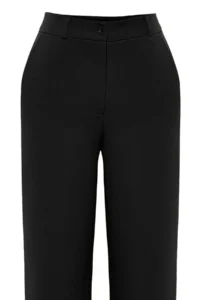TRENDYOLMİLLA Black Wide Leg/Wide Leg Bootcut Weaving Dress Pants - Image 6
