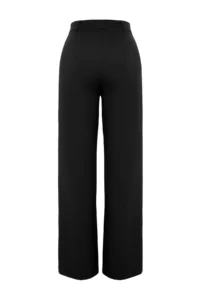 TRENDYOLMİLLA Black Wide Leg/Wide Leg Bootcut Weaving Dress Pants - Image 7