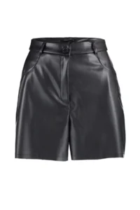 TRENDYOLMiLLA Black with pocket Faux Leather Weaving Shorts - Image 9