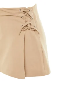 TRENDYOLMiLLA Mink Baglama and eyelet Detailed Weaving Shorts Skirt - Image 12