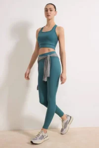 TRENDYOLMİLLA Emerald Green Wide Waist Elastic Extra Shaping Full Size Knitting Sports Leggings