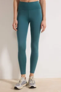 TRENDYOLMİLLA Emerald Green Wide Waist Elastic Extra Shaping Full Size Knitting Sports Leggings - Image 3