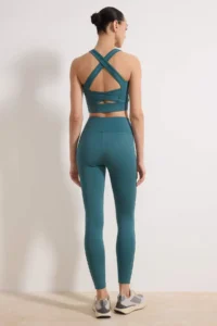 TRENDYOLMİLLA Emerald Green Wide Waist Elastic Extra Shaping Full Size Knitting Sports Leggings - Image 5