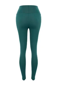 TRENDYOLMİLLA Emerald Green Wide Waist Elastic Extra Shaping Full Size Knitting Sports Leggings - Image 8