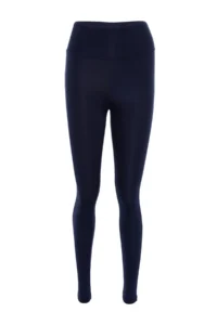 TRENDYOLMİLLA Navy Blue Wide Waist Elastic Extra Shaping Full Size Knitting Sports Leggings - Image 7