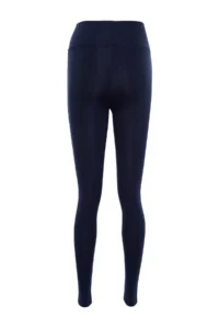 TRENDYOLMİLLA Navy Blue Wide Waist Elastic Extra Shaping Full Size Knitting Sports Leggings - Image 9