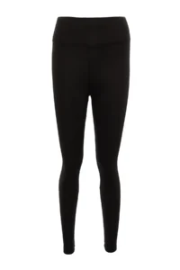 TRENDYOLMİLLA Black Fleece Inside Scuba High Waist Flexible Knitting Leggings - Image 8