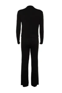TRENDYOLMİLLA Black Fitillli Blouse Cardigan Pants Knitwear Top and Bottom Set - Image 7