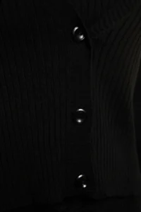 TRENDYOLMİLLA Black Fitillli Blouse Cardigan Pants Knitwear Top and Bottom Set - Image 8