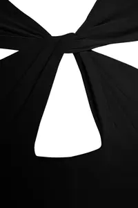 TRENDYOLMİLLA Black Cut Out and Gather Detailed Fitted Flexible snaps Knitting Bodysuit .D.0047 - Image 7