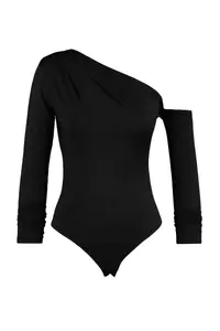 TRENDYOLMİLLA Black Asymmetric Yaka Long Sleeve Flexible Bottom snaps Knitting Bodysuit .D.0080 - Image 11