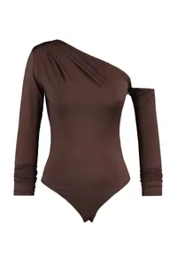TRENDYOLMİLLA Brown Asymmetric Yaka Long Sleeve Flexible snaps Knitting Bodysuit .D.0080 - Image 6