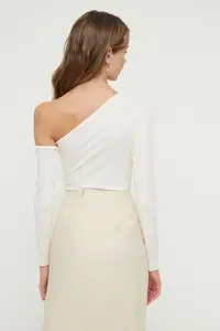 TRENDYOLMİLLA Ecru Asymmetric Yaka Long Sleeve Flexible snaps Knitting Bodysuit .D.0080 - Image 6