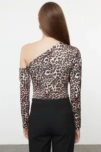 TRENDYOLMİLLA Multicolored animals Printed Long Sleeve Flexible snaps Knitting Bodysuit .D.0080 - Image 6