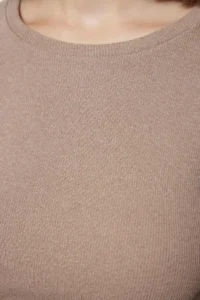 TRENDYOLMİLLA Brown-Beige 2 Sets Package Fitted Crew Neck Ribbed Crop Flexible Knitting Blouse - Image 5