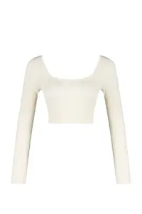 TRENDYOLMİLLA Beige seamless/Seamless Crop Extra Flexible Knitting Sports Top/Blouse - Image 6