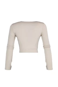 TRENDYOLMİLLA Stone Crop Window/Cut Out and Thumb Hole Detailed Knitting Sports Top/Blouse - Image 8